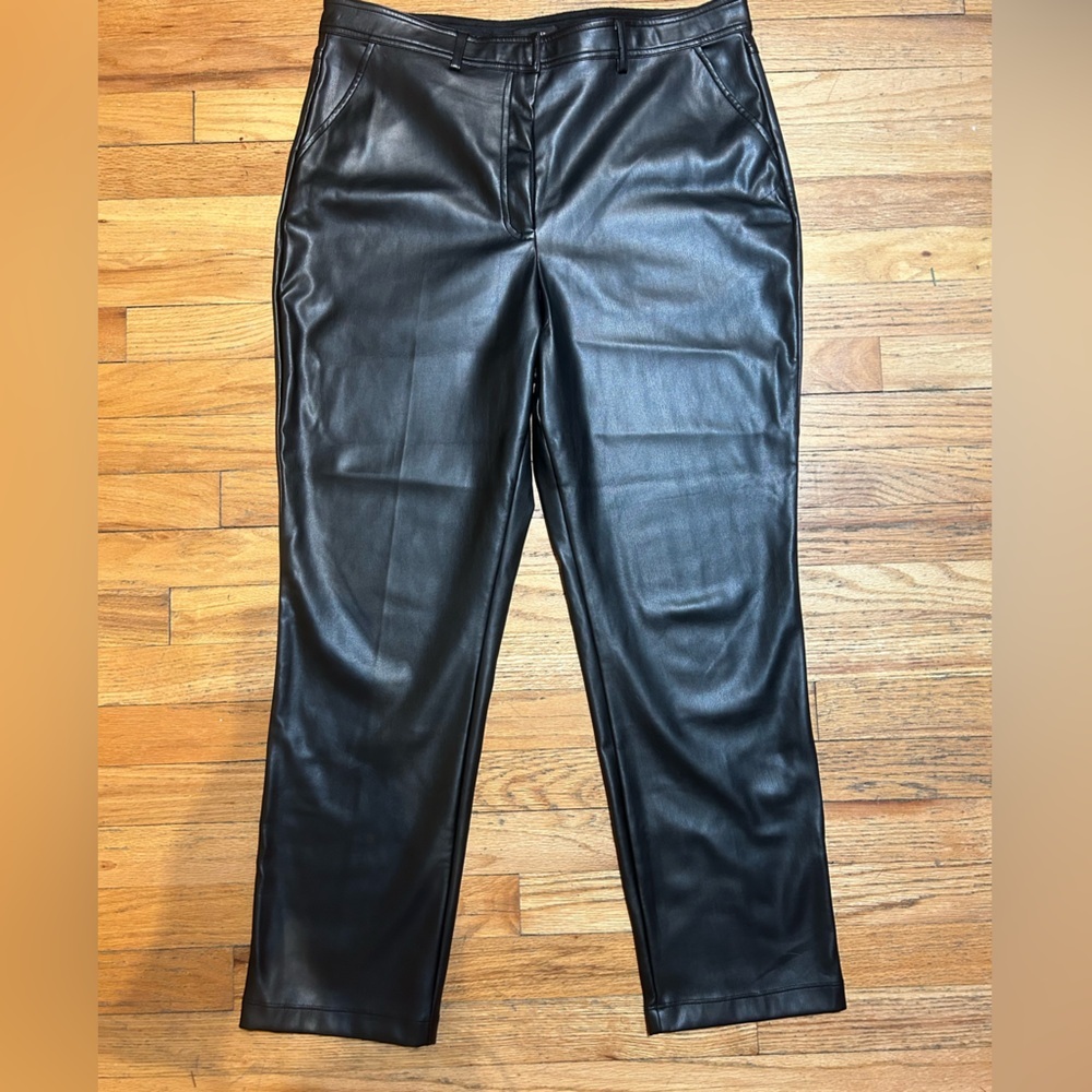 Halogen Faux Leather pants Black Size 12